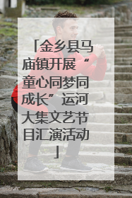 金乡县马庙镇开展“童心同梦同成长”运河大集文艺节目汇演活动