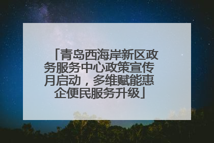 青岛西海岸新区政务服务中心政策宣传月启动，多维赋能惠企便民服务升级