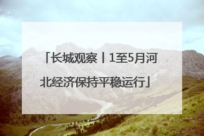 长城观察丨1至5月河北经济保持平稳运行