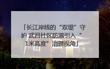 长江岸线的“双堤”守护 武昌社区防溺引入“1米高度”治理视角