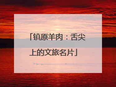 镇原羊肉：舌尖上的文旅名片