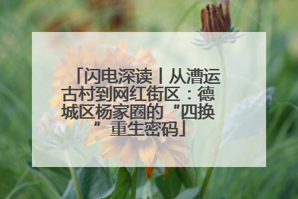 闪电深读丨从漕运古村到网红街区：德城区杨家圈的“四换”重生密码
