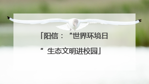 阳信：“世界环境日”生态文明进校园