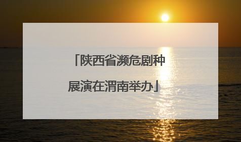 陕西省濒危剧种展演在渭南举办