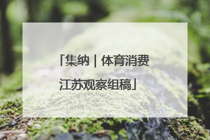 集纳｜体育消费江苏观察组稿