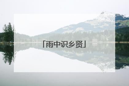 雨中识乡贤