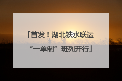 首发！湖北铁水联运“一单制”班列开行