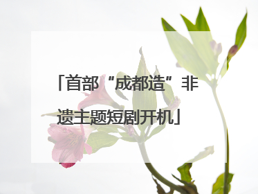 首部“成都造”非遗主题短剧开机
