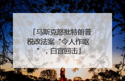 马斯克怒批特朗普税改法案“令人作呕”，白宫回击