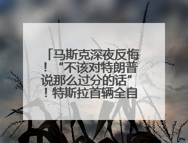 马斯克深夜反悔！“不该对特朗普说那么过分的话”！特斯拉首辆全自动驾驶汽车将交付，马斯克：将从生产线直接开向车主家中！公司股价大涨