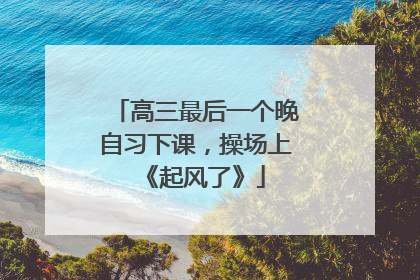高三最后一个晚自习下课，操场上《起风了》