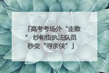 高考考场外“走散” 纱帽街执法队员秒变“寻亲侠”
