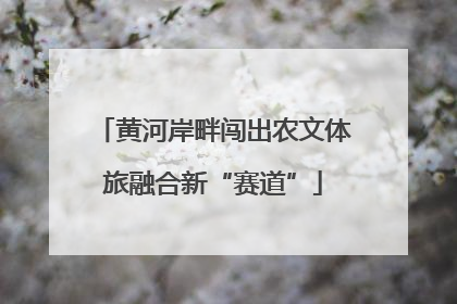 黄河岸畔闯出农文体旅融合新“赛道”