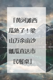 黄河滩西瓜熟了！梁山万余亩沙瓤瓜直达市民餐桌
