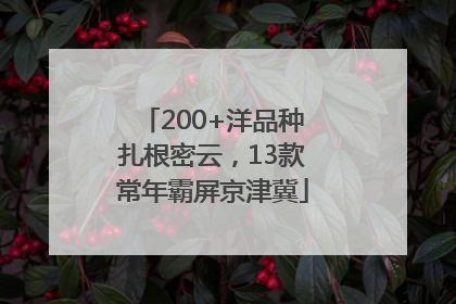 200+洋品种扎根密云，13款常年霸屏京津冀