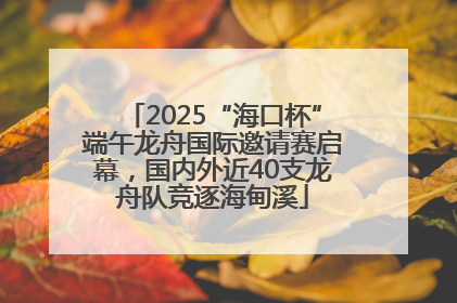 2025“海口杯”端午龙舟国际邀请赛启幕，国内外近40支龙舟队竞逐海甸溪