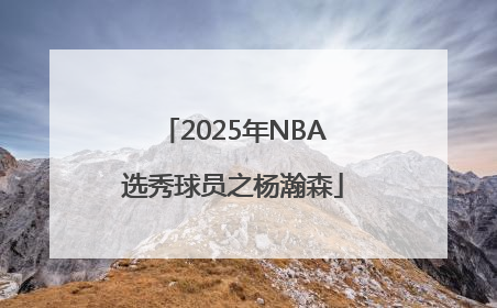 2025年NBA选秀球员之杨瀚森