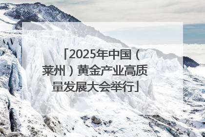2025年中国（莱州）黄金产业高质量发展大会举行