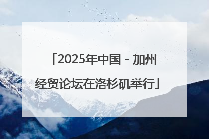 2025年中国－加州经贸论坛在洛杉矶举行