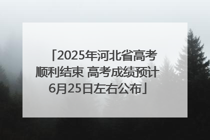 2025年河北省高考顺利结束 高考成绩预计6月25日左右公布