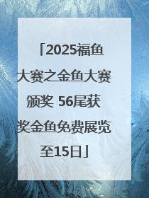2025福鱼大赛之金鱼大赛颁奖 56尾获奖金鱼免费展览至15日